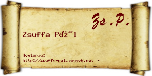 Zsuffa Pál névjegykártya